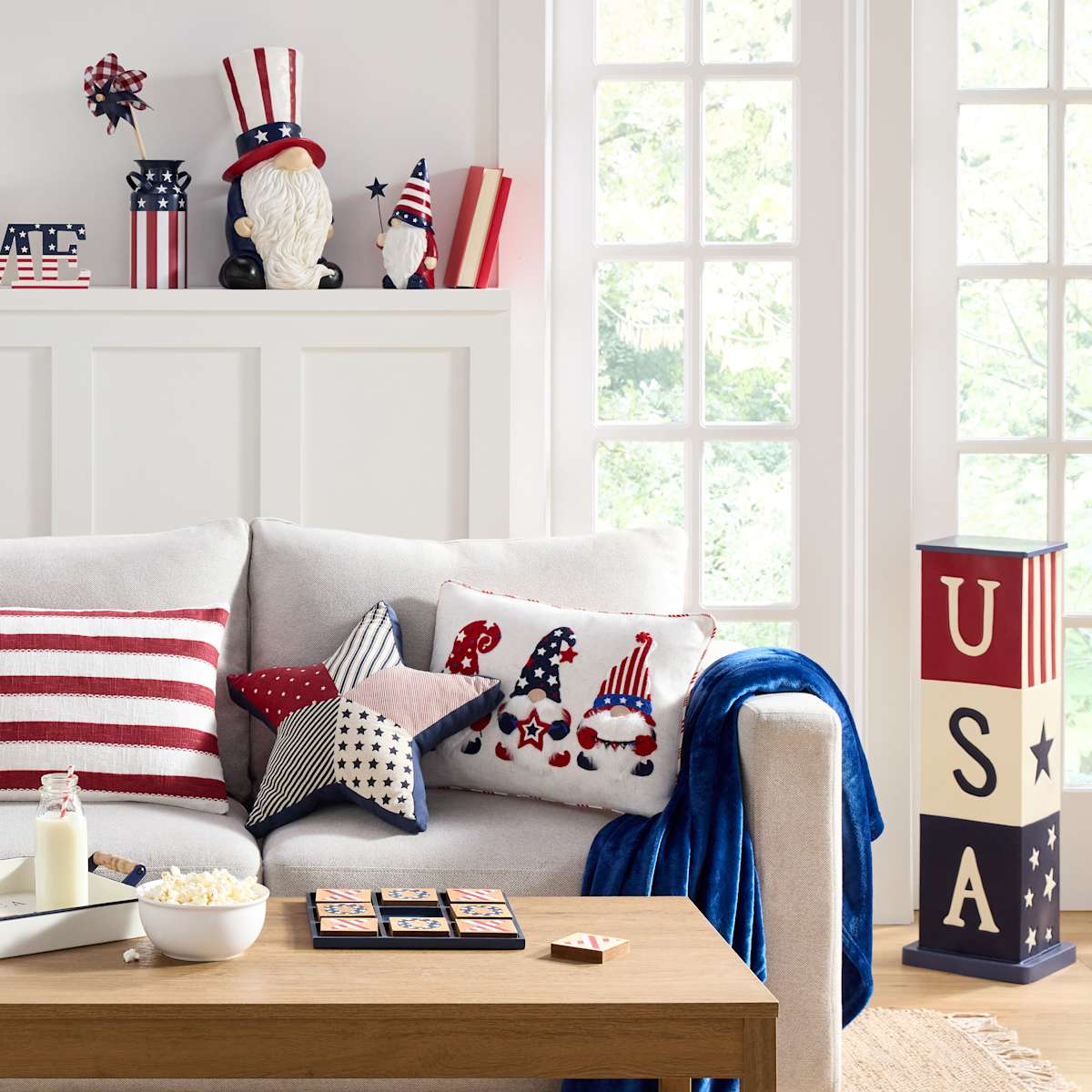 Navy throws and cushions sales